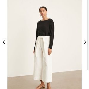 Vince Tie Front Crop Wide Pant
